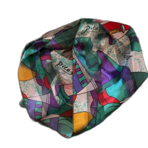 Vintage Picasso scarf abstract rectangle polyester 13 by 59